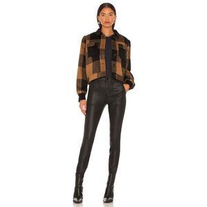 NEW Sanctuary Hayden Skinny High Rise Faux Leather Pant Black